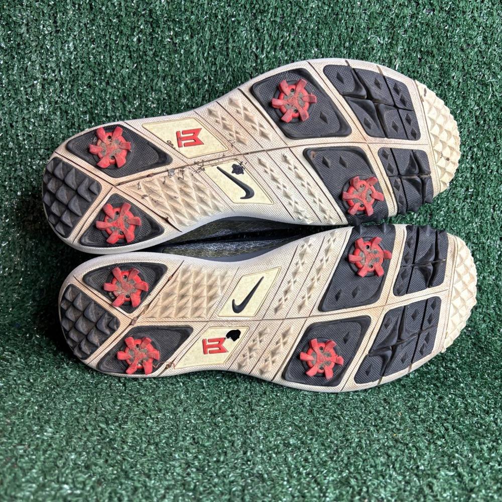 Nike Tiger Woods TW 15 Spiked Golf Mesh Athletic Shoes Grey Womens Size 10.5 - Picture 8 of 12